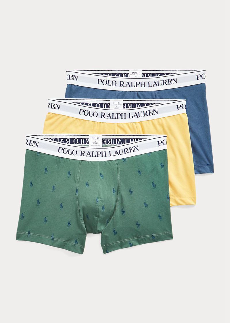 Calzoncillos Polo Ralph Lauren Hombre Classic Stretch Cotton Trunk 3-Pack Chile Verde Oliva KFCVZ-0468